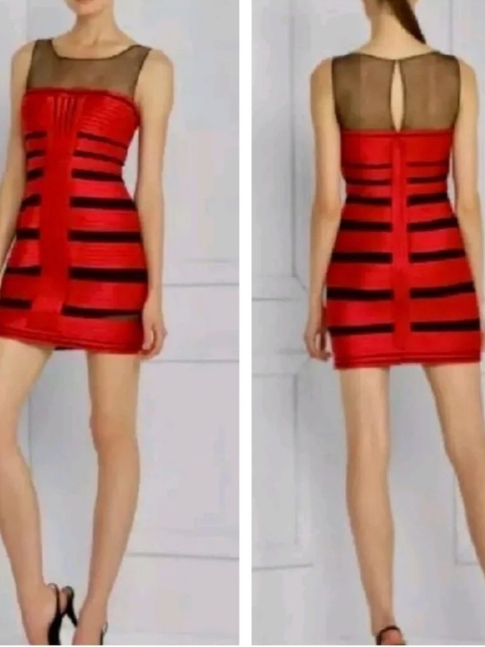 BCBGMaxAzria Brenda sheath dress in Jewel Red
